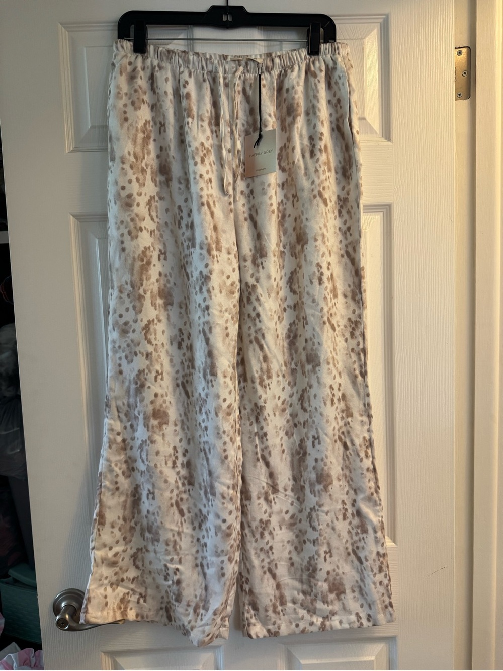 Women’s Wide-Leg Printed Lounge Pants - Neutral Spot